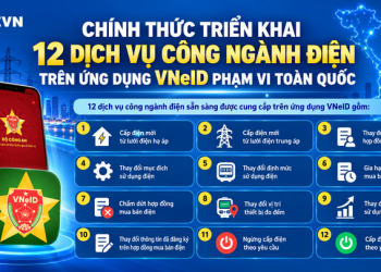 EVN cung cấp 12 dịch vụ điện trên ứng dụng VNeID toàn quốc