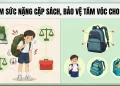 Ba lô đi học quá nặng gây ảnh hưởng tới chiều cao của trẻ