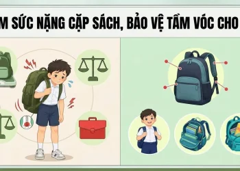 Ba lô đi học quá nặng gây ảnh hưởng tới chiều cao của trẻ