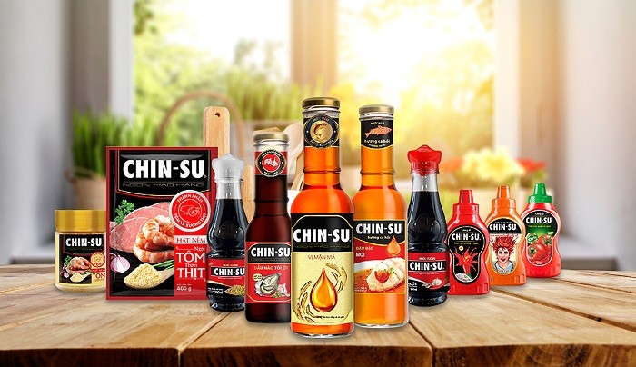 Nhãn hàng Chin-su với các bộ sản phẩm thuộc Masan consumer - đơn vị được đánh giá là "gà đẻ trứng vàng" cho Tập đoàn Masan.