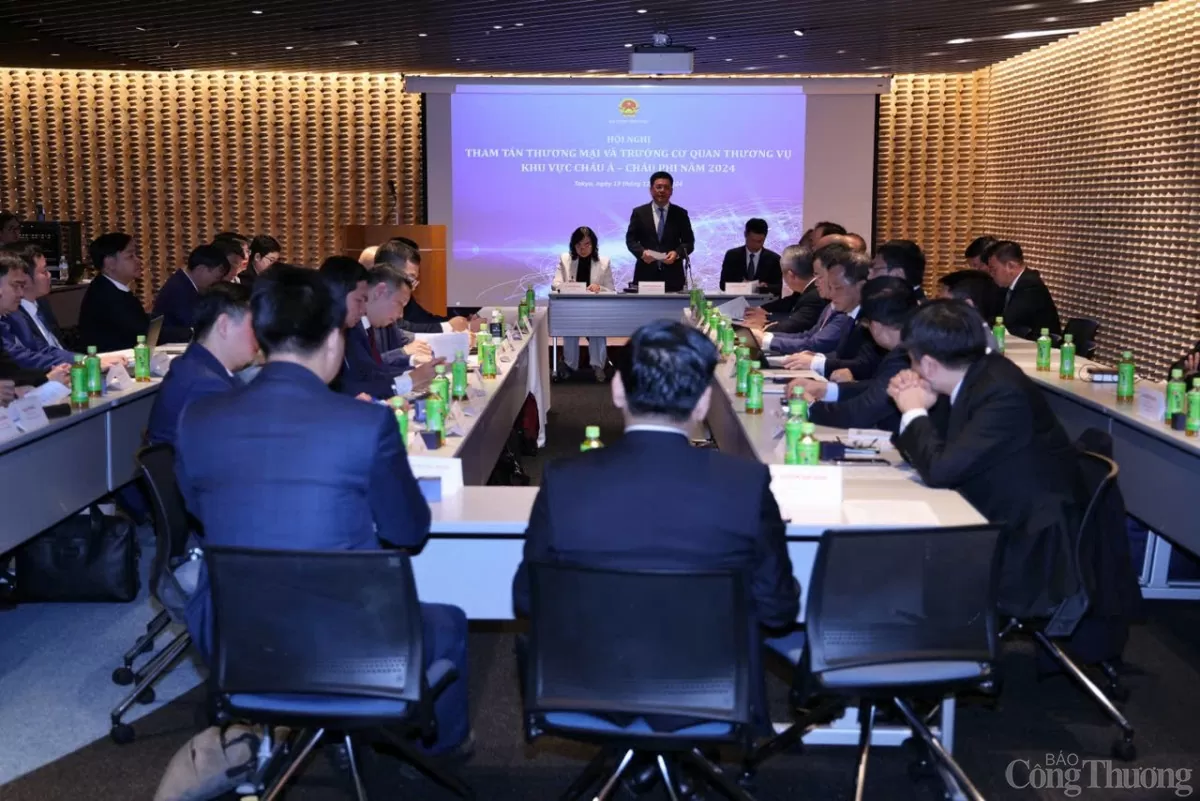 Bộ trưởng Nguyễn Hồng Diên chủ trì Hội nghị Tham tán thương mại khu vực châu Á - châu Phi năm 2024 Chùm ảnh: Hội nghị Tham tán thương mại, Trưởng Cơ quan Thương vụ khu vực châu Á - châu Phi năm 2024