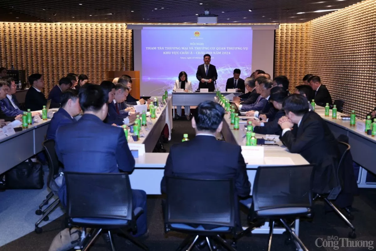 Chùm ảnh: Hội nghị Tham tán thương mại, Trưởng Cơ quan Thương vụ khu vực châu Á - châu Phi năm 2024 Chùm ảnh: Hội nghị Tham tán thương mại, Trưởng Cơ quan Thương vụ khu vực châu Á - châu Phi năm 2024