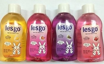 Thu hồi lô nước súc miệng trẻ em Lesgo do chứa chất không công bố