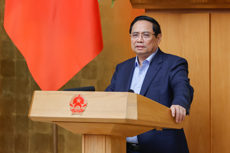 Thủ tướng yêu cầu khẩn trương trình ban hành Chỉ thị của Thủ tướng đôn đốc thực hiện nhiệm vụ trọng tâm sau Tết. Ảnh: VGP/Nhật Bắc