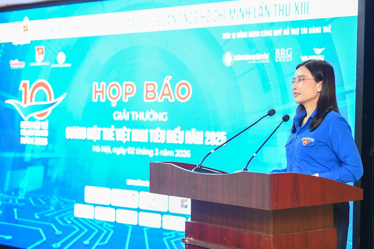 Bí thư Trung ương Đoàn, Chủ tịch Hội đồng Đội Trung ương Nguyễn Phạm Duy Trang chia sẻ tại Họp báo