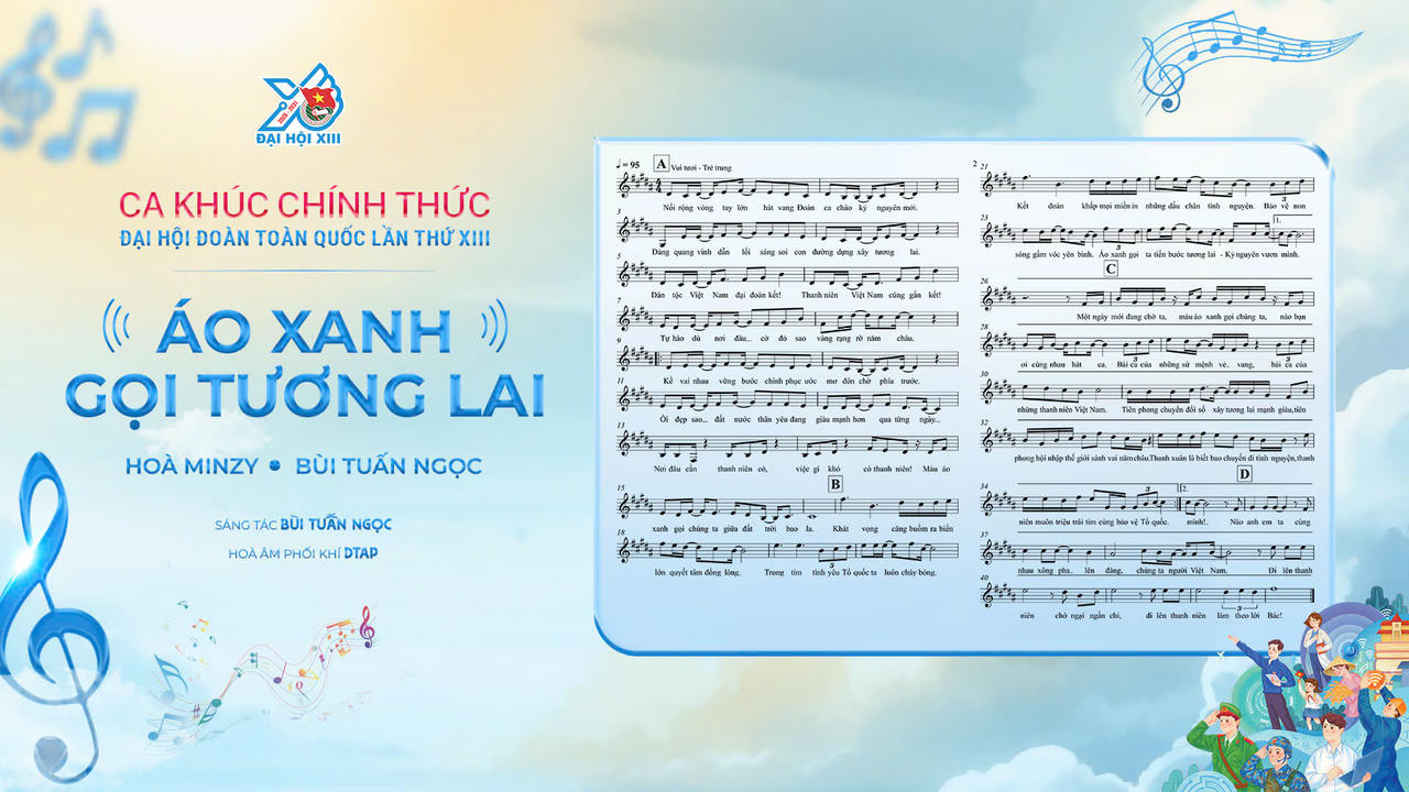 Công bố ca khúc chính thức Đại hội Đoàn toàn quốc lần thứ XIII Công bố ca khúc chính thức Đại hội Đoàn toàn quốc lần thứ XIII