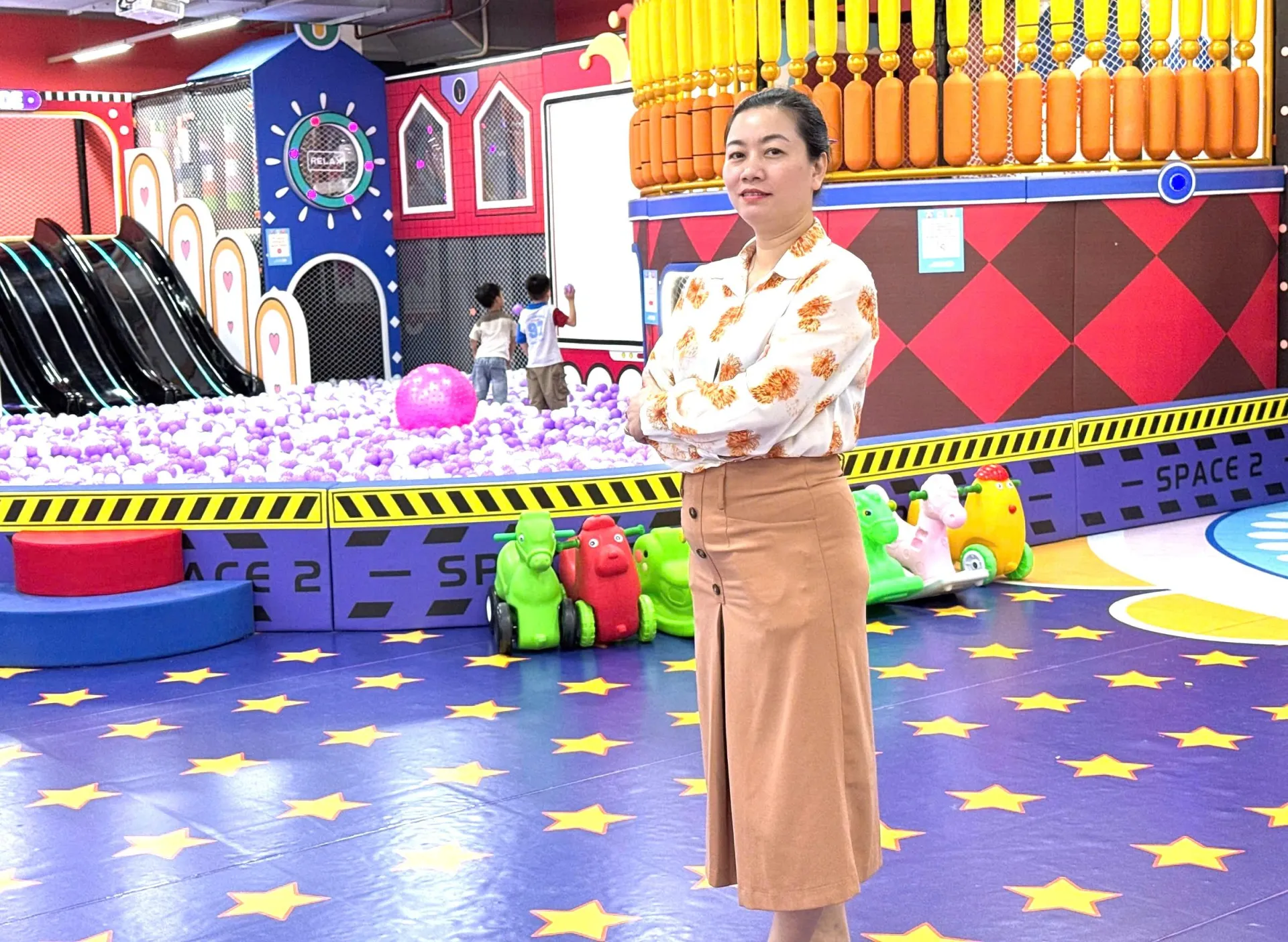 Bà Nguyễn Thị Phương - đại diện hệ thống Funny Kids