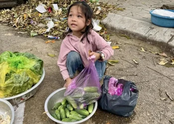 Câu chuyện ấm lòng từ rổ dưa chuột của bé gái 6 tuổi ở vùng quê nghèo