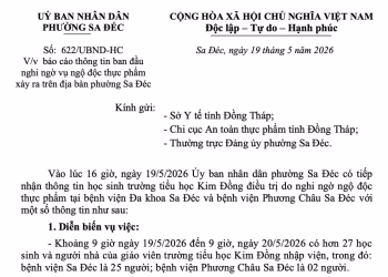 27 người nhập viện sau bữa ăn bán trú tại một trường tiểu học