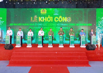 Khởi công xây dựng gần 400 căn nhà ở xã hội cho lực lượng vũ trang Công an nhân dân tại Nghệ An