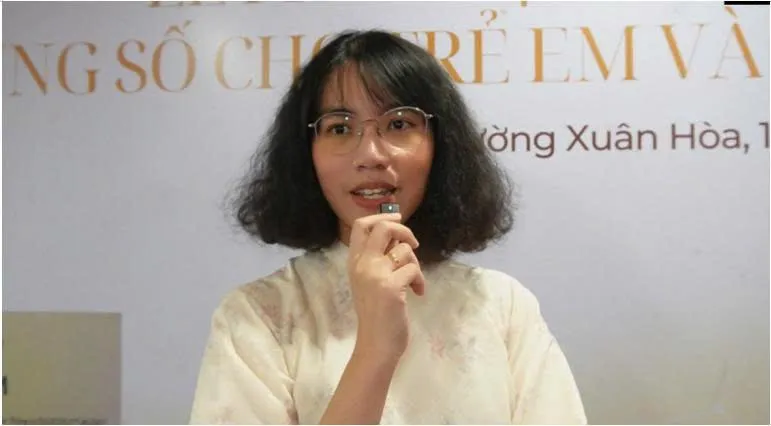 Chị Thanh Quỳnh - BTV, Đồng sáng lập Công ty Du Bút. Phát triển nội dung cho trẻ em