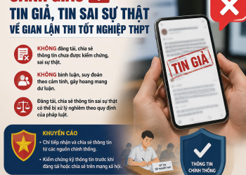 Công an tỉnh Ninh Bình cảnh báo thông tin sai sự thật về gian lận thi tốt nghiệp THPT