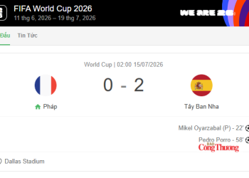 Tây Ban Nha thắng Pháp 2-0, lần thứ hai tiến vào chung kết World Cup