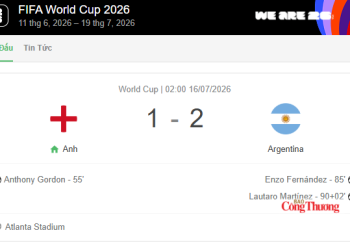 Messi giúp Argentina thắng tuyển Anh 2-1, đưa Argentina vào chung kết World Cup 2026