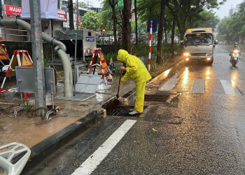 Hà Nội: Không xảy ra điểm ngập kéo dài dù mưa lớn suốt nhiều giờ