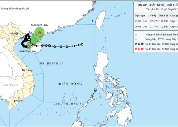 Bão số 4 suy yếu thành áp thấp nhiệt đới