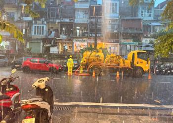 Hà Nội: Có 8 điểm úng ngập do trận mưa ngày 27/8