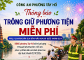 Thông báo 3 điểm trông xe miễn phí xem pháo hoa dịp 2/9 tại phường Tây Hồ
