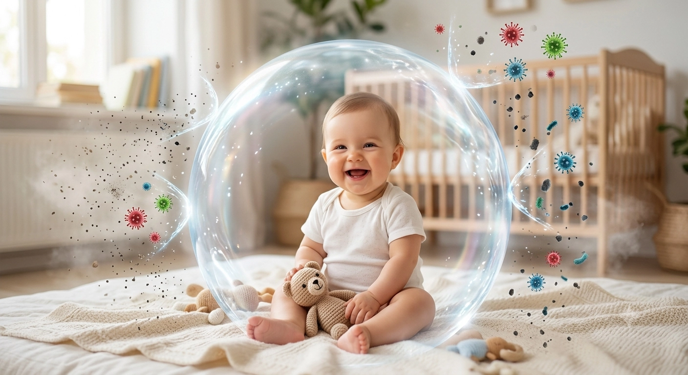 Trẻ em có làm da nhạy cảm cần được bảo vệ và chăm sóc kĩ (ảnh minh hoạ:AI) IMG_2975